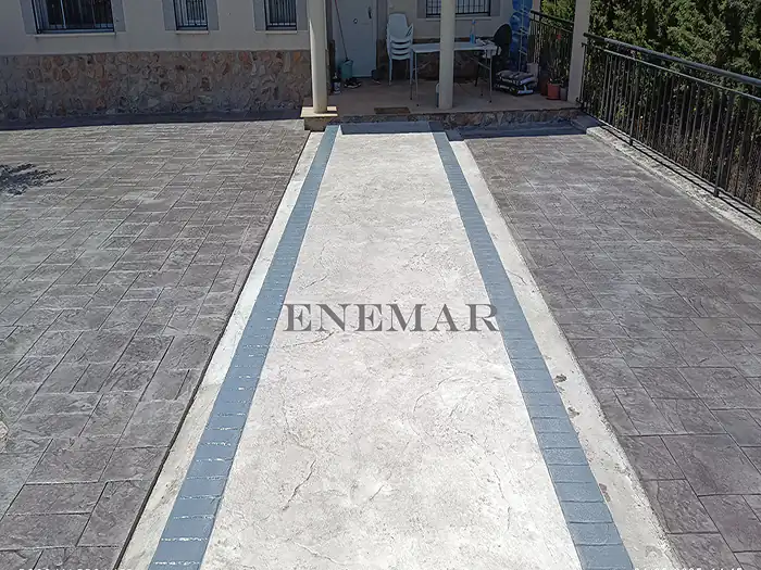 Obra de hormigón impreso en Colmenar de Oreja