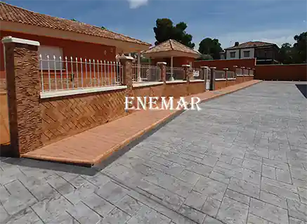 Obra de hormigón impreso en Fuenlabrada