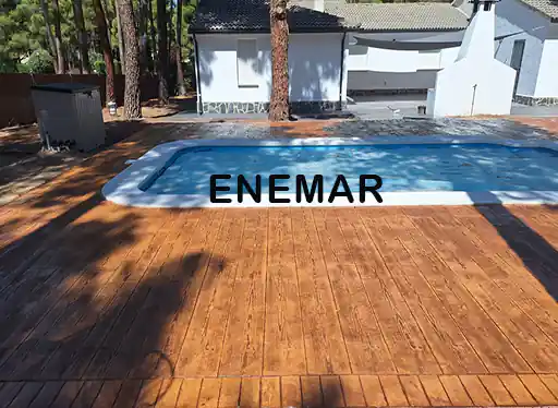 Obra de hormigón impreso en Marugán