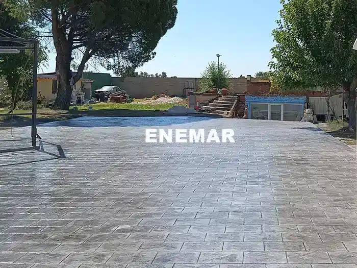 Obra de hormigón impreso en Torrejón de Ardoz