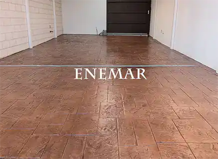 Obra de hormigón impreso en Torres de la Alameda