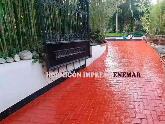 Obra de hormigón impreso en Alcobendas