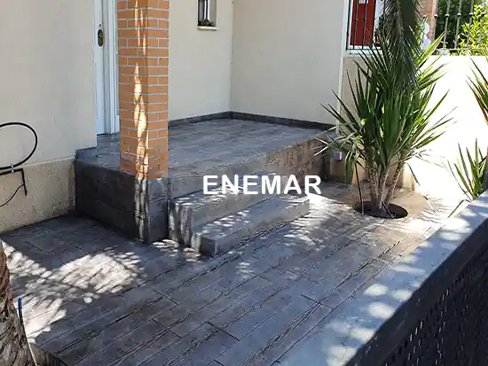 Obra de hormigón impreso en Alcorcón