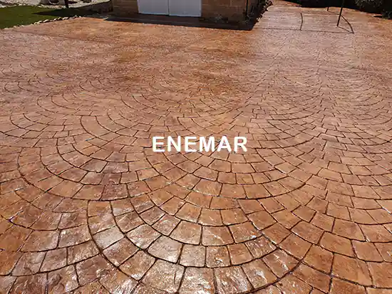 Obra de hormigón impreso en Aldea del Fresno