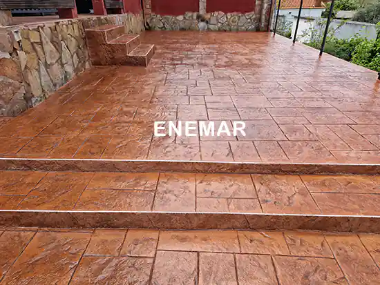 Obra de hormigón impreso en Alpedrete