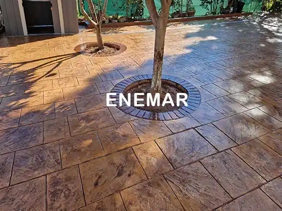 Obra de hormigón impreso en Brunete