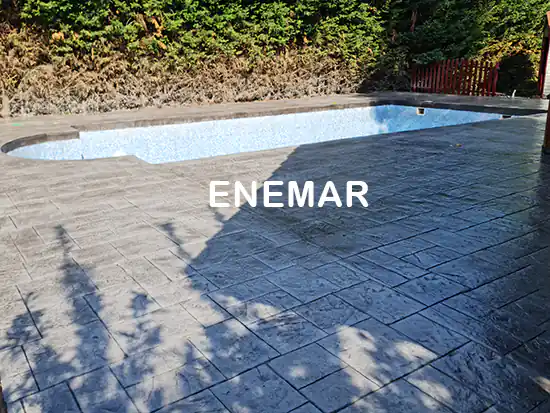 Obra de hormigón impreso en Fuente El Saz de Jarama