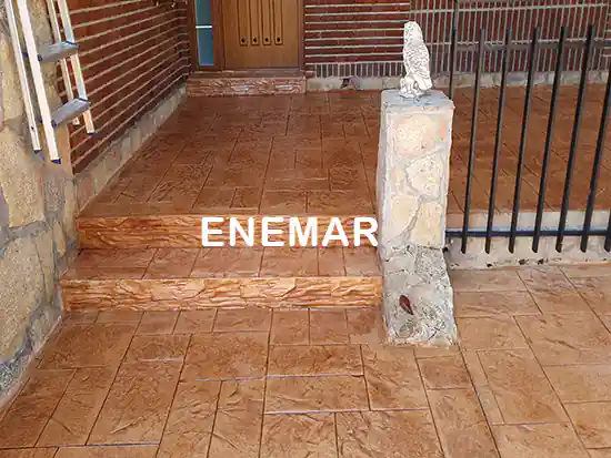 Obra de hormigón impreso en Griñon