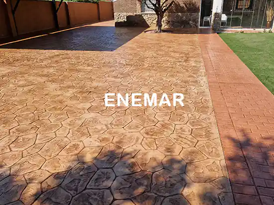 Obra de hormigón impreso en La Cabrera