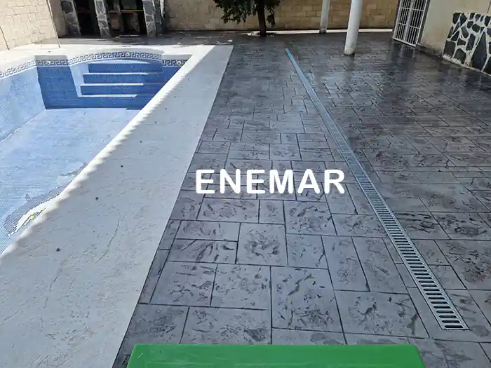 Obra de hormigón impreso en Mentrida