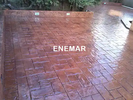 Obra de hormigón impreso en Navas del Rey