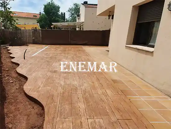 Obra de hormigón impreso en Pezuela de las Torres