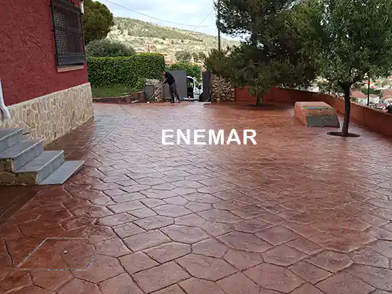 Obra de hormigón impreso en San Agustin de Guadalix