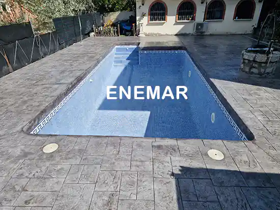 Obra de hormigón impreso en Torrejón de la Calzada