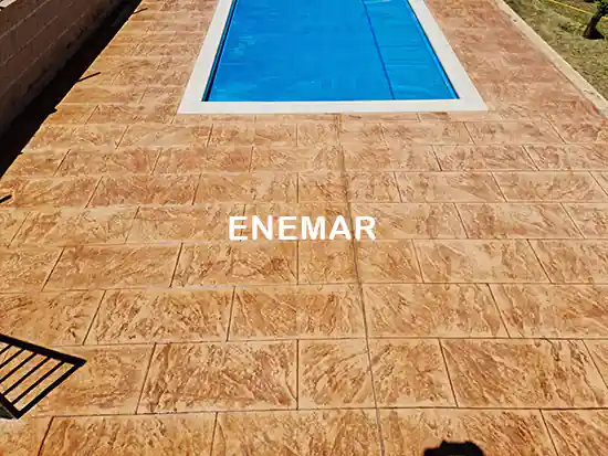 Obra de hormigón impreso en Torrelodones