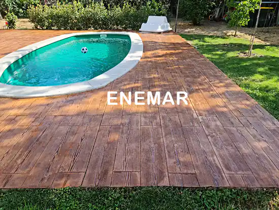 Obra de hormigón impreso en Valdemorillo