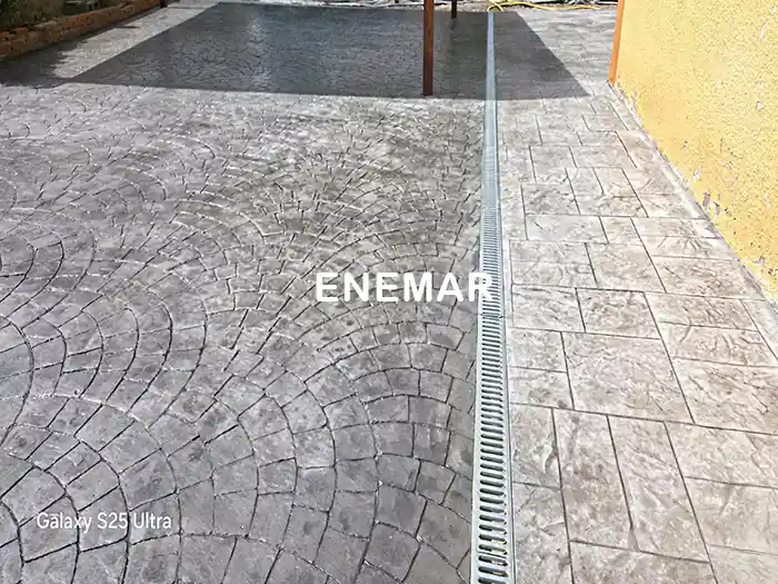 Obra de hormigón impreso en Villar del Olmo