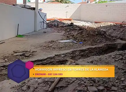 Hormigón impreso Torres de la Alameda